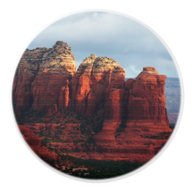 Cloudy Coffee Pot Rock in Sedona Arizona Ceramic Knob (Front)