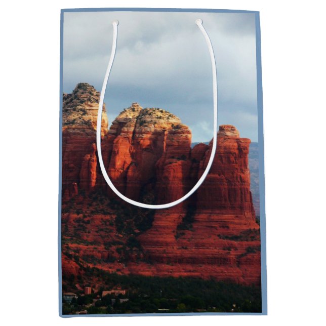 Cloudy Coffee Pot Rock in Sedona Arizona Medium Gift Bag (Front)