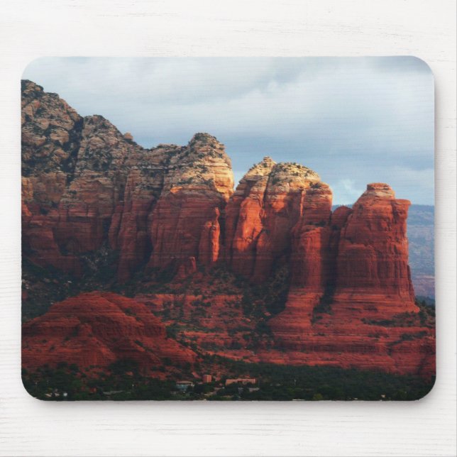 Cloudy Coffee Pot Rock in Sedona Arizona Mouse Pad (Front)