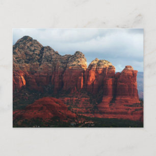 Cloudy Coffee Pot Rock in Sedona Arizona Postcard