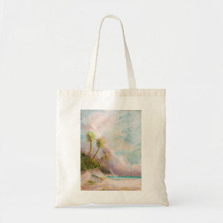Cloudy day at the shore tote bag