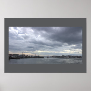 Cloudy Day Waterscape Photo Poster