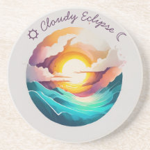 Cloudy Eclipse Sandstone Coaster