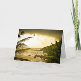 Cloudy Goa Beach Card