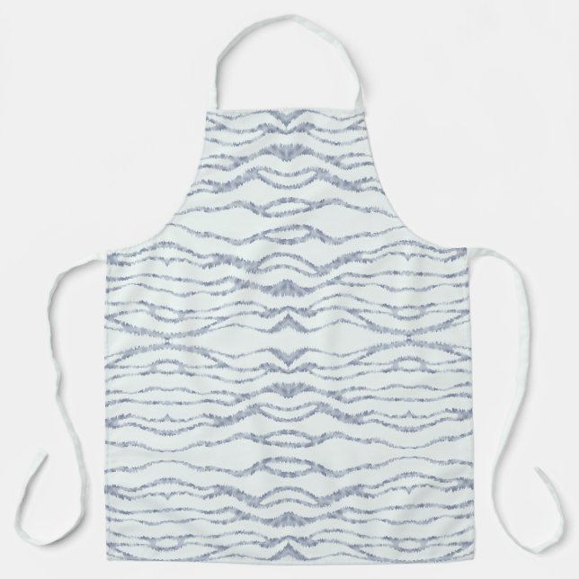 Cloudy Grey Zebra Eraser Scratch Art Apron (Front)