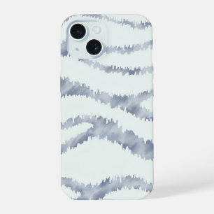 Cloudy Grey Zebra Eraser Scratch Art iPhone 15 Case