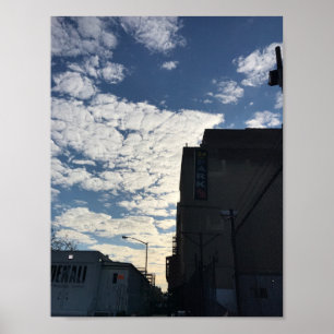 Cloudy Harlem Sky New York City Photography NYC Poster