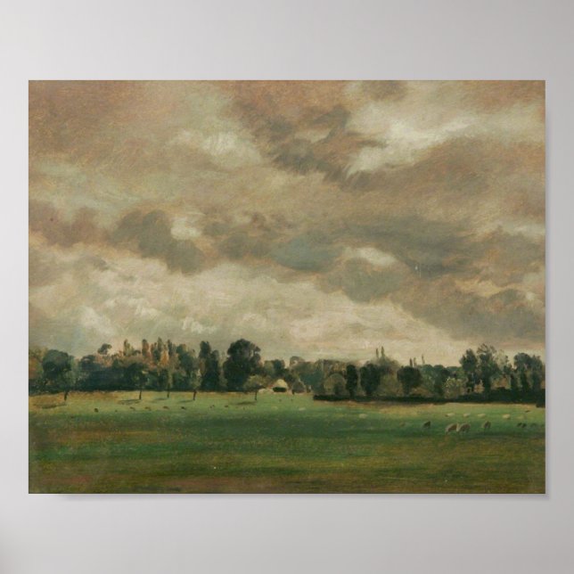 Cloudy Landscape (after Constable) Poster (Front)