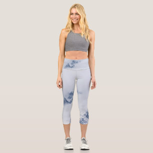 Cloudy mountains capri leggings