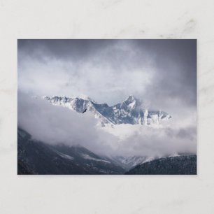 Cloudy Peak of Mt Everest & Eagle Flying Postcard