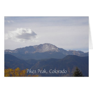Cloudy Pikes Peak Greeting Card (blank)