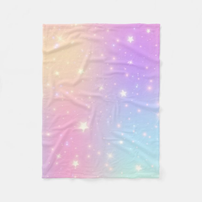 Cloudy polar blanket Pastel colors (Front)