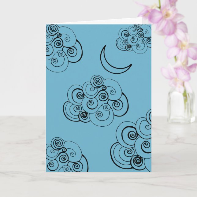 Cloudy Skies Card (Orchid)