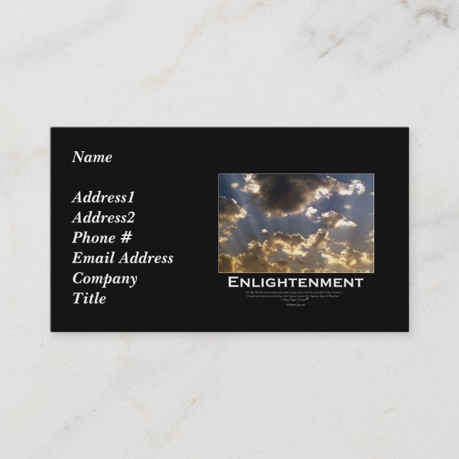 Cloudy Skies Inspirational Business Cards (Front)
