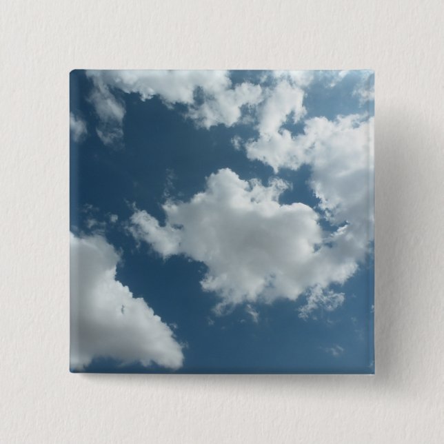 Cloudy Sky Abstract Photography 15 Cm Square Badge (Front)