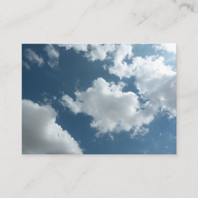 Cloudy Sky Abstract Photography Business Card (Front)