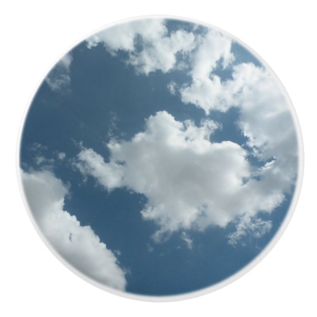 Cloudy Sky Abstract Photography Ceramic Knob (Front)