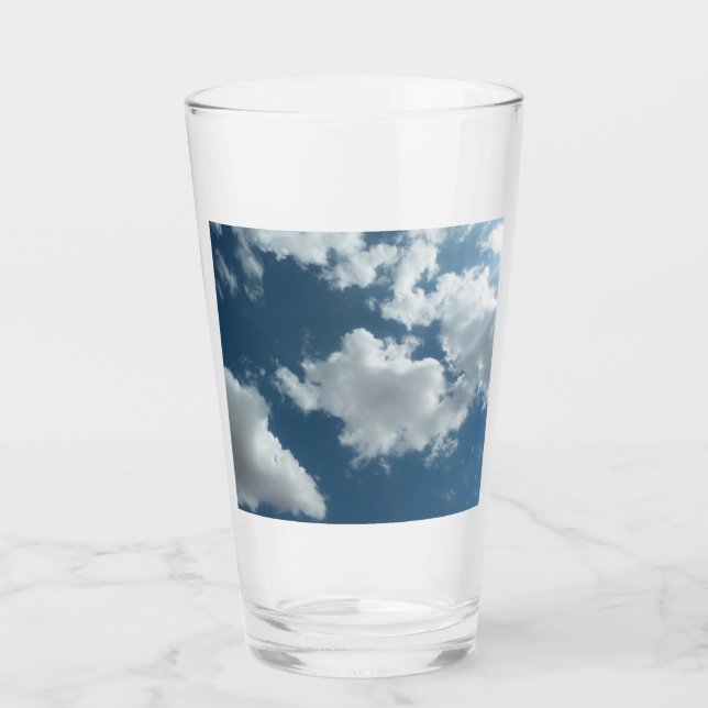 Cloudy Sky Abstract Photography Glass (Front)