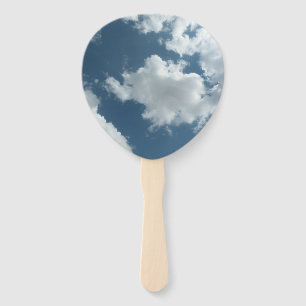 Cloudy Sky Abstract Photography Hand Fan
