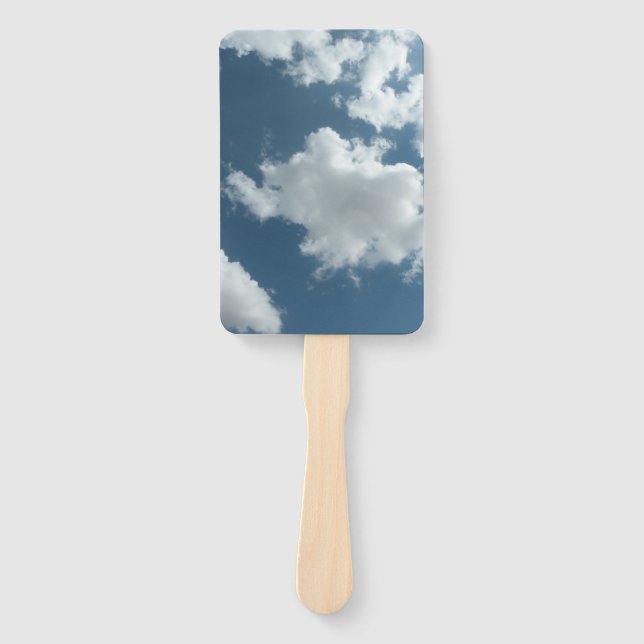 Cloudy Sky Abstract Photography Hand Fan (Front)