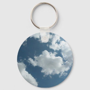 Cloudy Sky Abstract Photography Key Ring