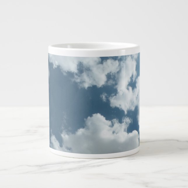 Cloudy Sky Abstract Photography Large Coffee Mug (Front)