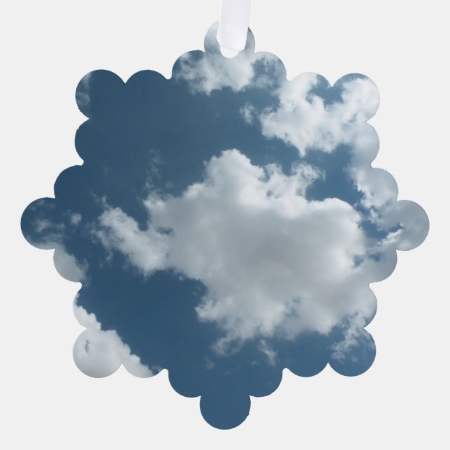 Cloudy Sky Abstract Photography Tree Decoration Card (Front)