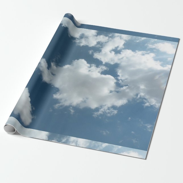 Cloudy Sky Abstract Photography Wrapping Paper (Unrolled)
