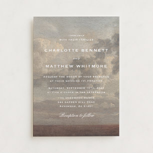 Cloudy Sky Fine Art Landscape Wedding Invitation