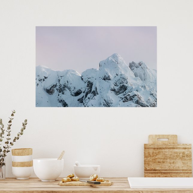Cloudy sky mountain sunset poster (Kitchen)