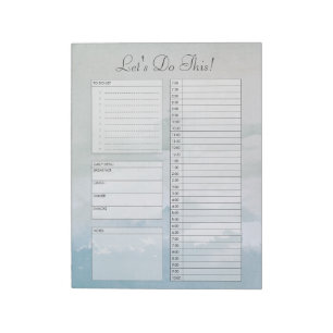 Cloudy Sky To Do List Daily Planner Notepad