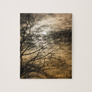 Cloudy Sun Scene Jigsaw Puzzle