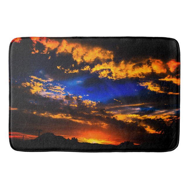 Cloudy Sunset Bath Mat (Front)