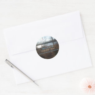 Cloudy Sunset Classic Round Sticker