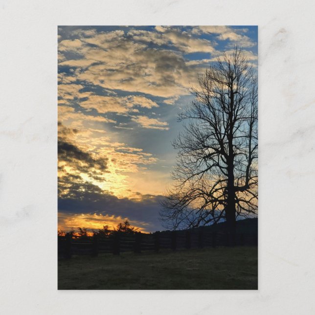 Cloudy Sunset on the Blue Ridge Parkway Postcard (Front)