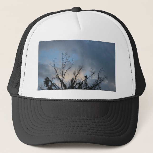 Cloudy SunSet Tree #2 Trucker Hat (Front)