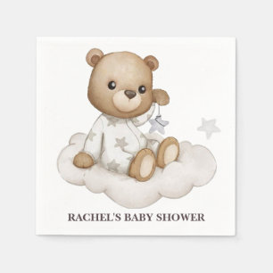 Cloudy Teddy Bear Baby Shower Napkins