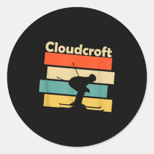Clouroft New Mexico Retro Ski  Classic Round Sticker