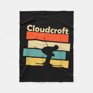 Clouroft New Mexico Retro Ski  Fleece Blanket