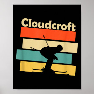Clouroft New Mexico Retro Ski  Poster