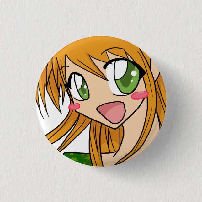 Clover 3 Cm Round Badge (Front)