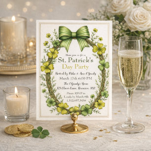 Clover & Bow St. Patrick’s Day Party Design Invitation