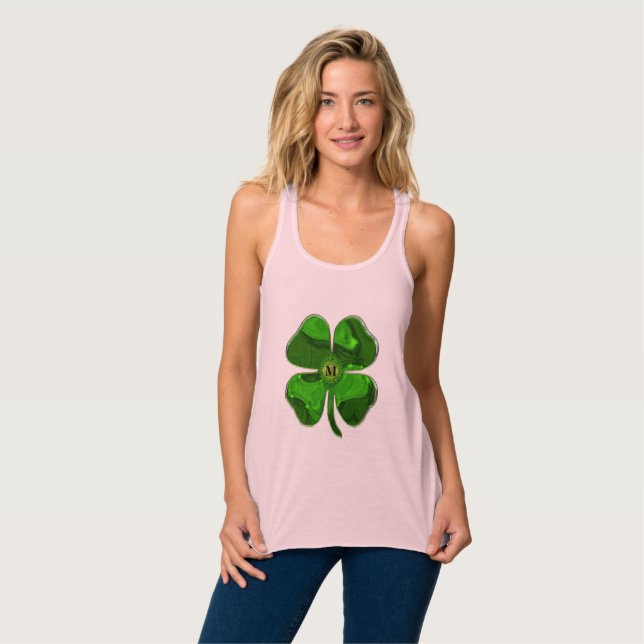 Clover Chic  monogram Customisable Singlet (Front Full)