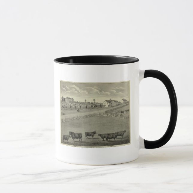 Clover Cliff stock Farm, Chase County, Kansas Mug (Right)