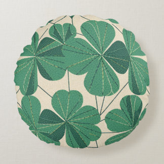 Clover design round cushion
