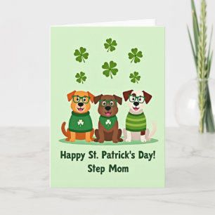 Clover Dogs Pattern Holiday Card