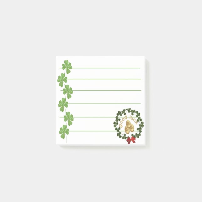Clover Good Luck  Post-it Notes (Front)