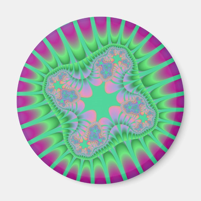 Clover Green Flower Magnet (Front)