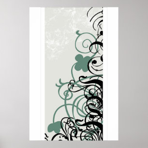 clover in vector poster