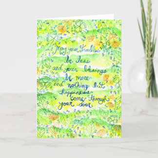 Clover Irish Blessing Holiday Card